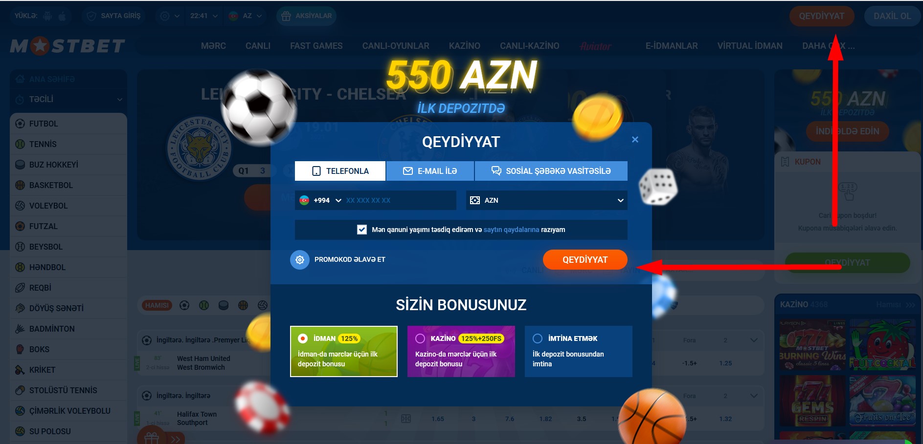 Mostbet Azerbaijan: bonuslar, giriş və bukmeker veb saytında qeydiyyat